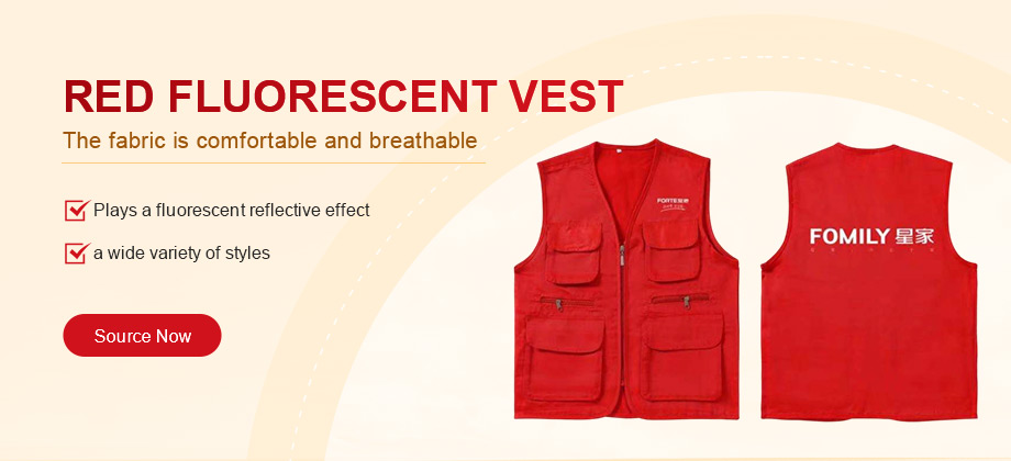 RED FLUORESCENT VEST
