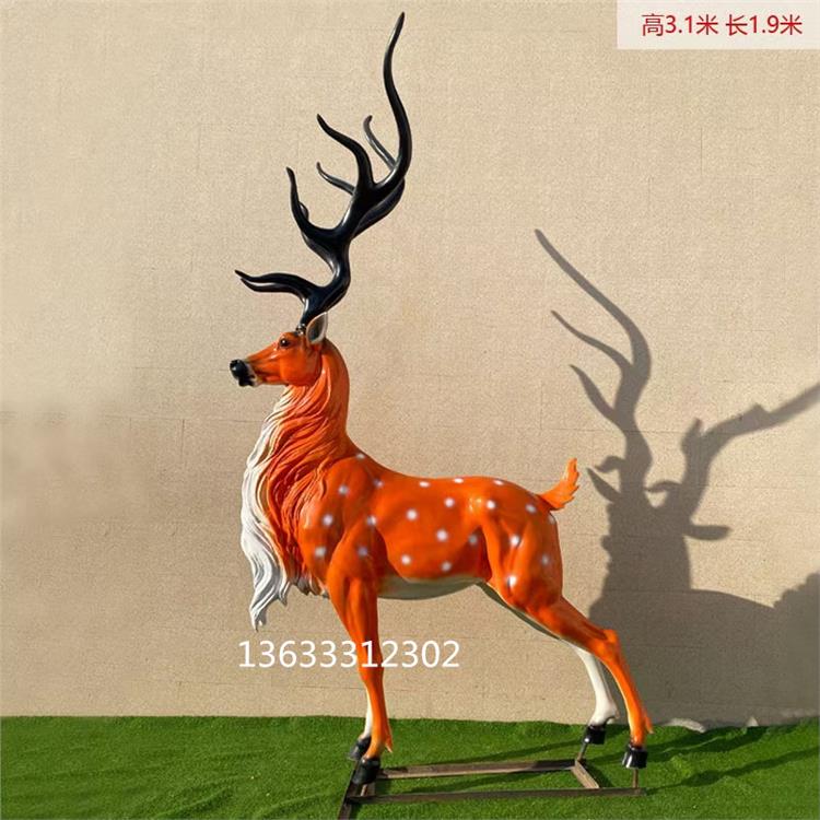 动物发光鹿雕塑